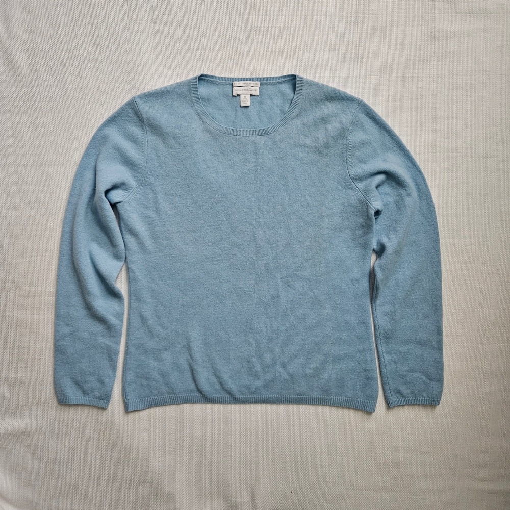 Charter Club Cashmere Luxury Sweater Womens 2-Ply Cashmere Minimalist Chic Cozy